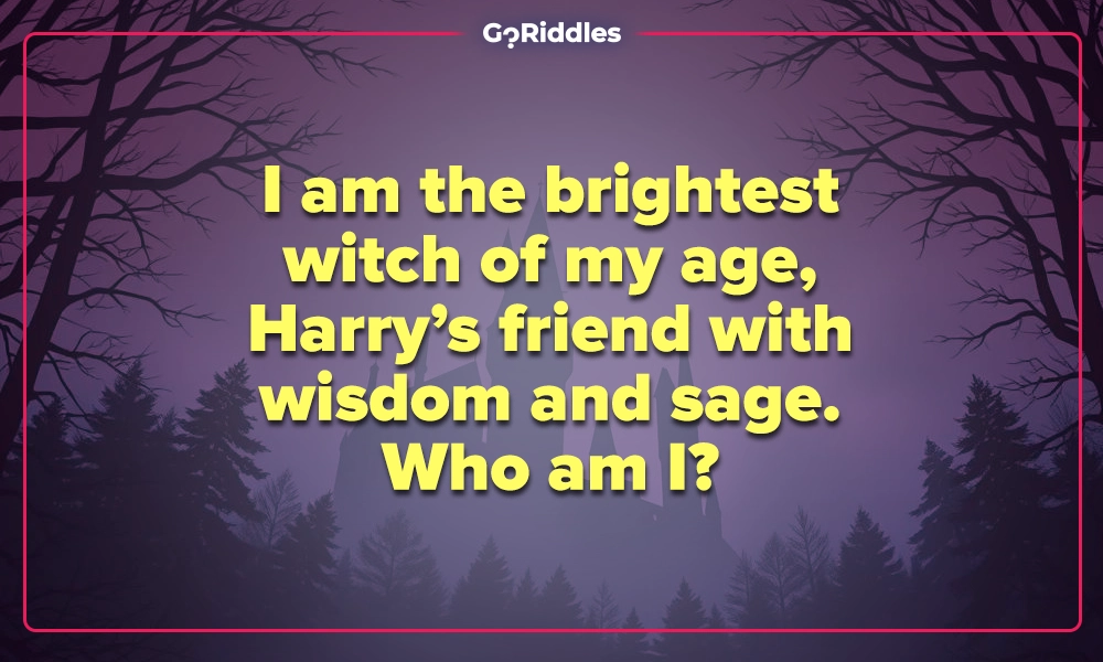 Brightest witch of her age riddle from the Harry Potter series