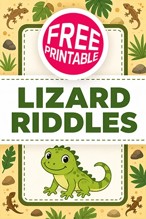 Free Lizard Riddles Printable