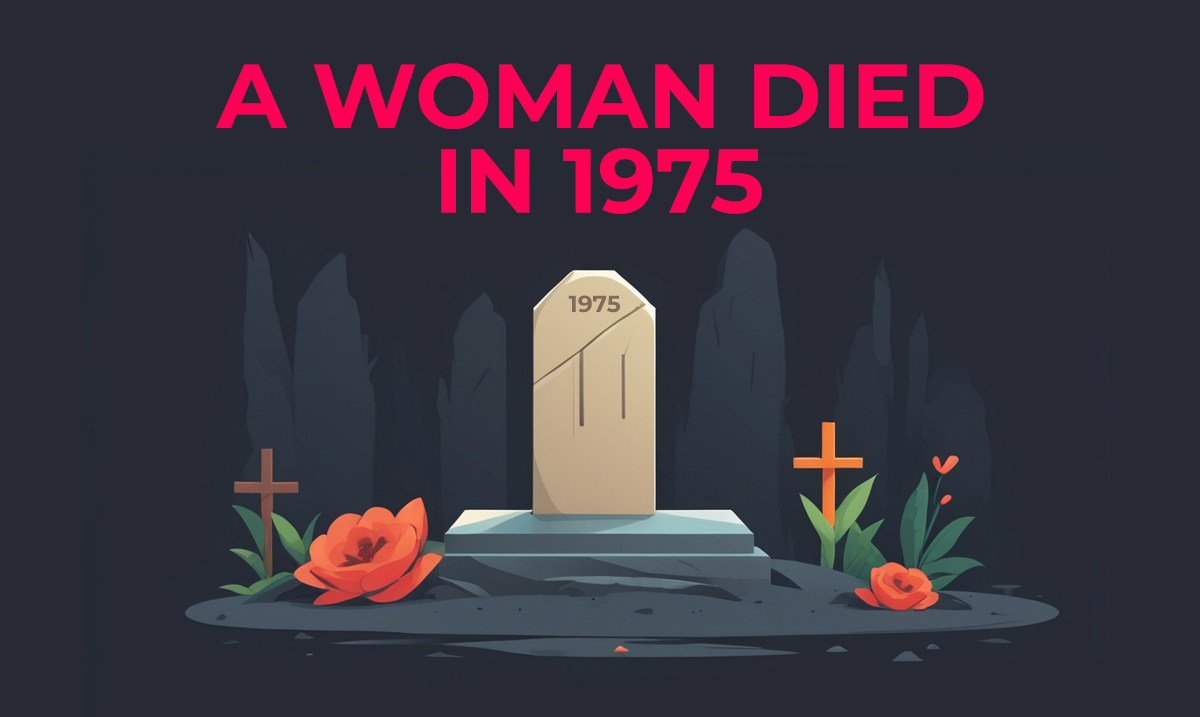 a woman died in 1975 riddle