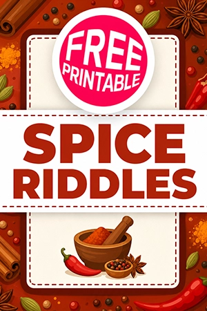 Free Spice Riddles Printable