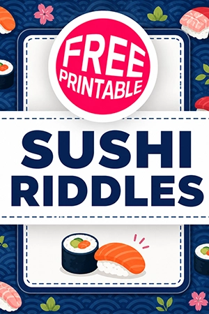 Free Sushi Riddles Printable