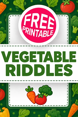 Free Vegetable Riddles Printable