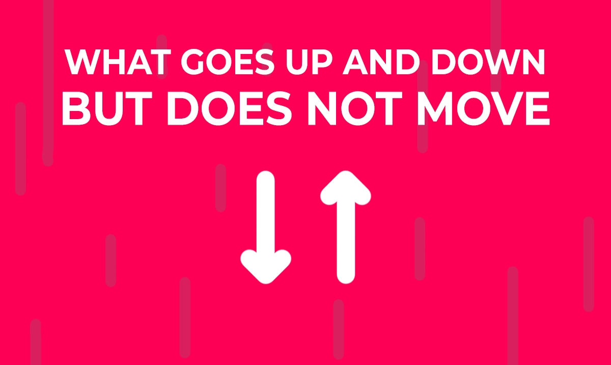 what goes up and down but does not move