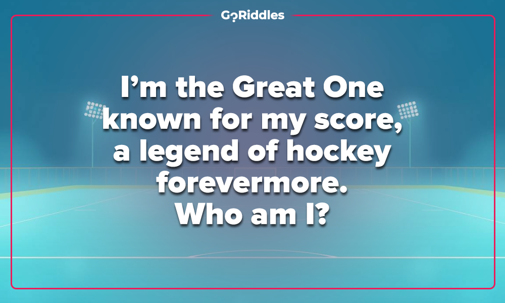 Hockey riddle about the Great One Wayne Gretzky, a legendary scorer