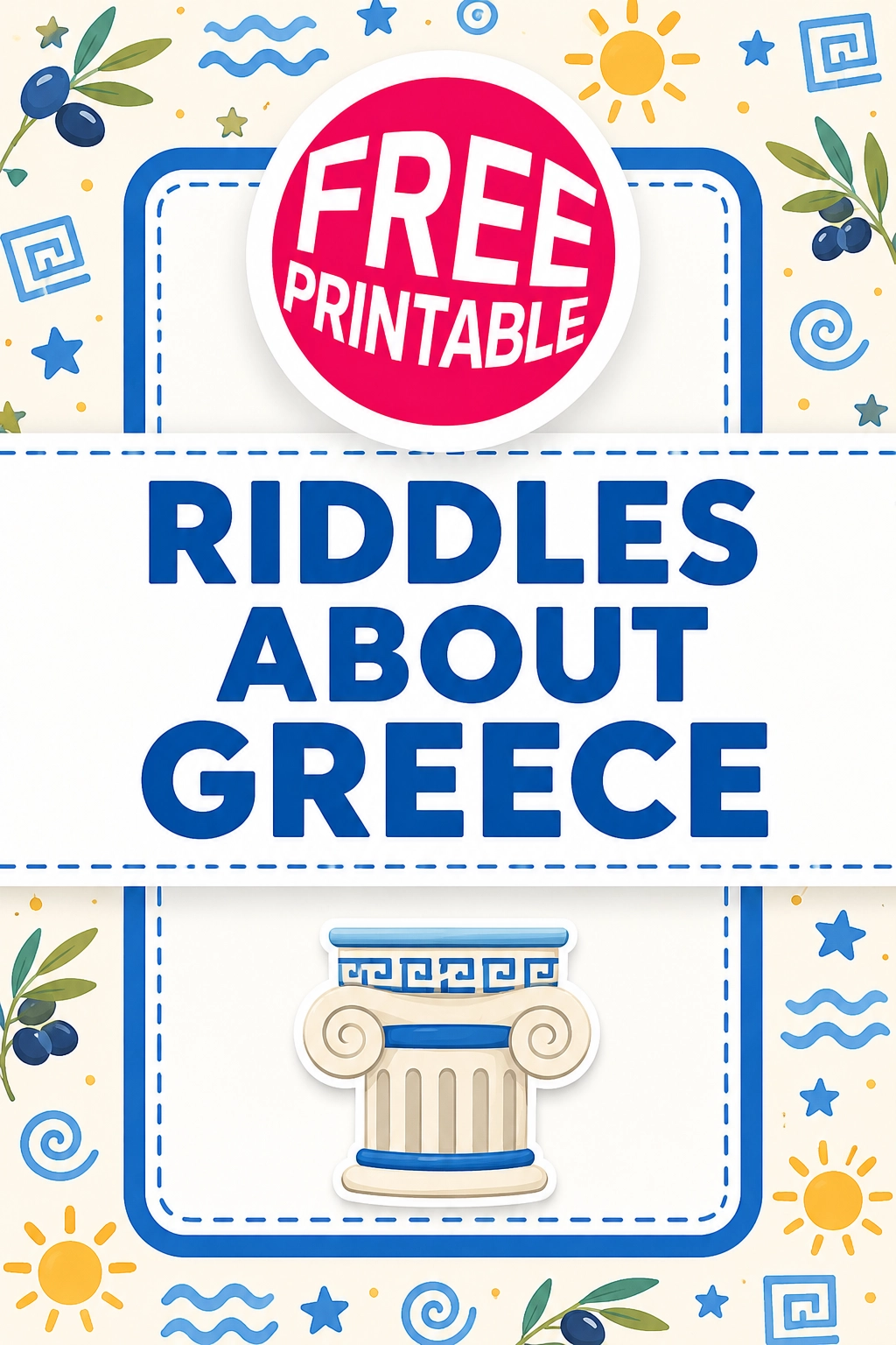 Free Greece Riddles Printable
