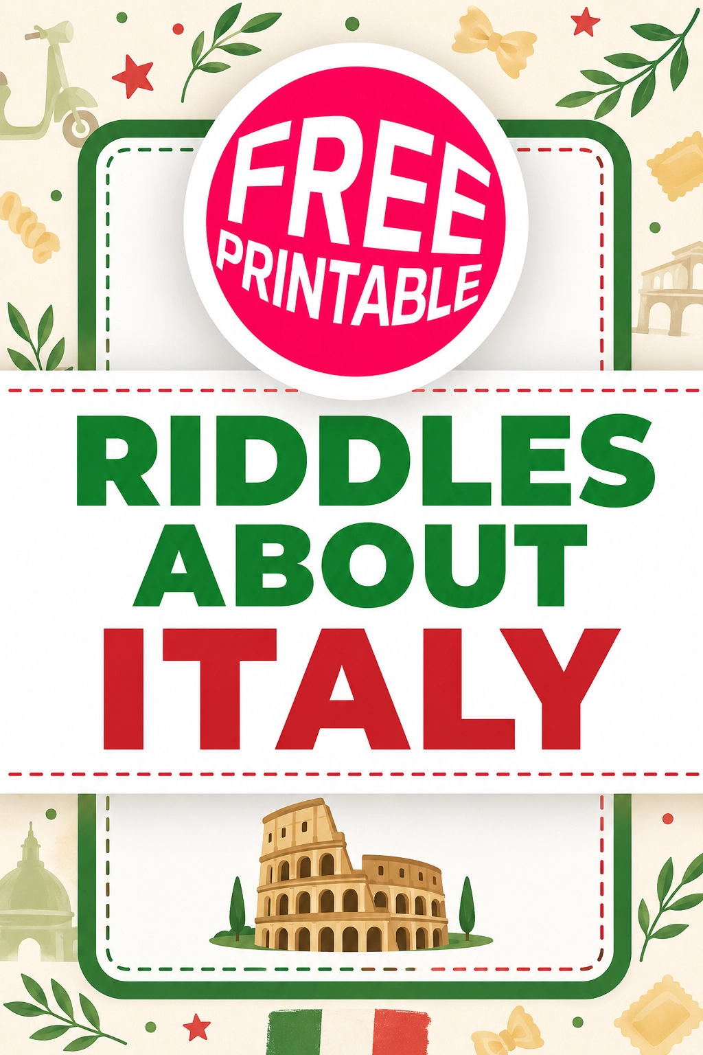 Free Italy Riddles Printable