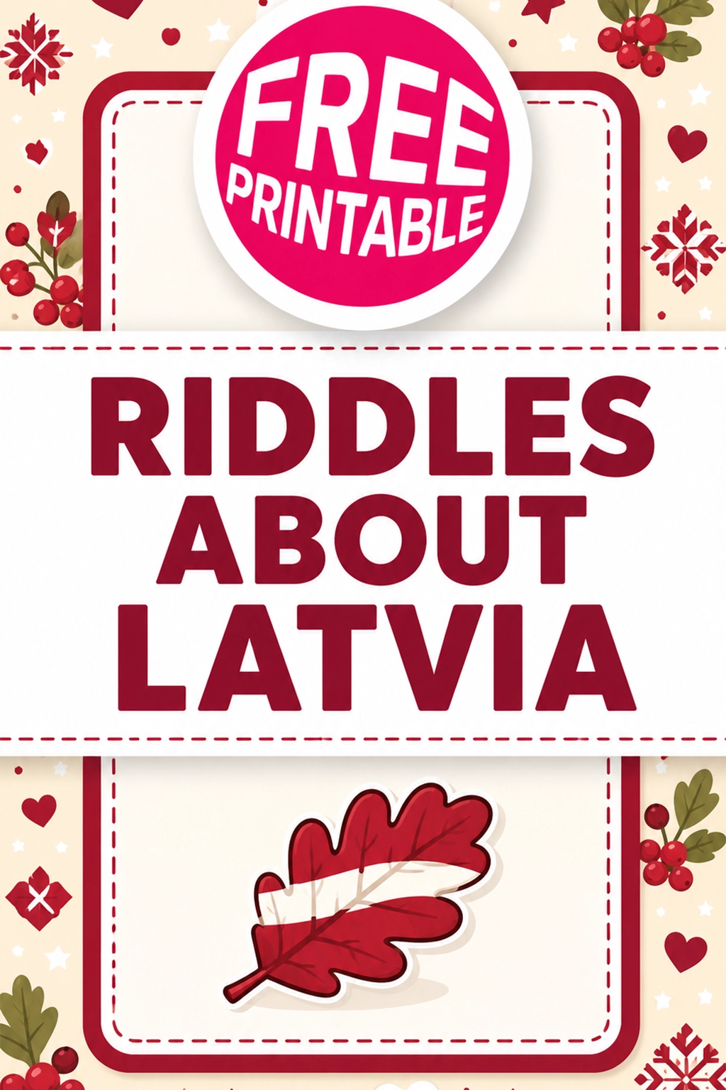 Free Latvia Riddles Printable
